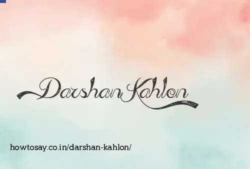 Darshan Kahlon
