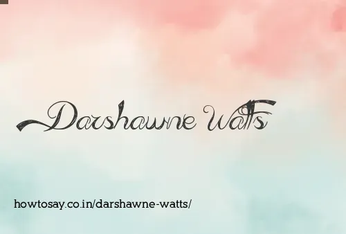 Darshawne Watts