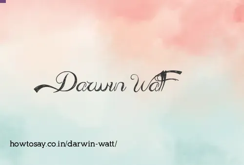 Darwin Watt