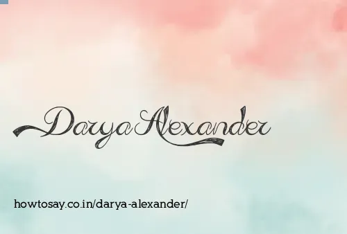 Darya Alexander