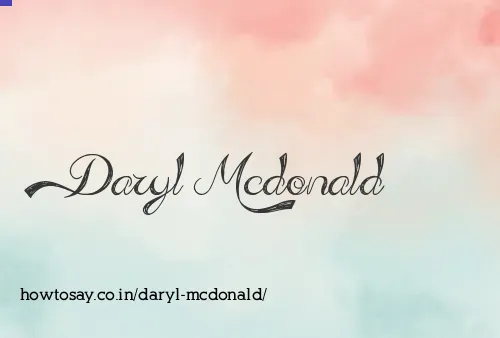Daryl Mcdonald