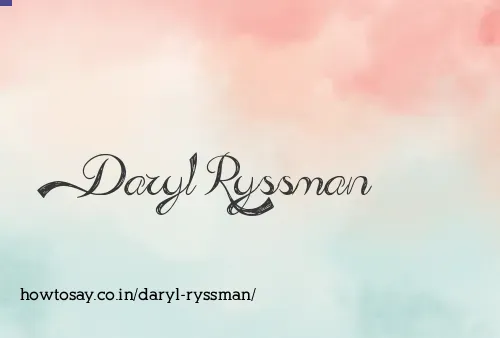 Daryl Ryssman