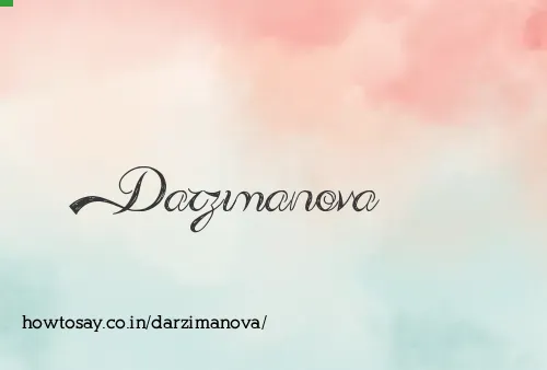 Darzimanova