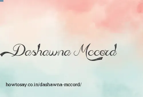 Dashawna Mccord