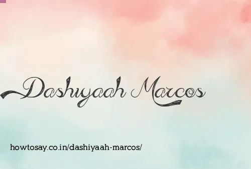 Dashiyaah Marcos