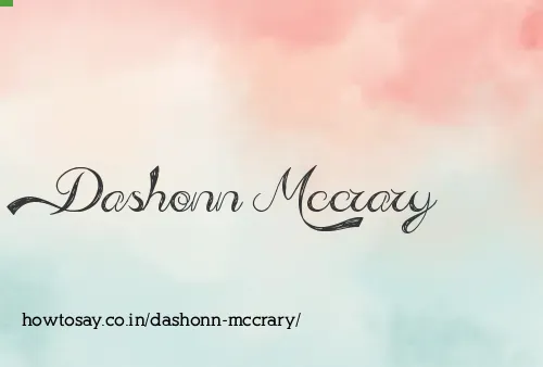 Dashonn Mccrary
