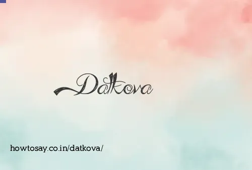 Datkova