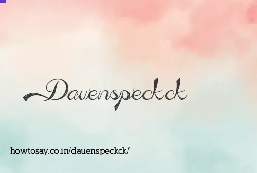 Dauenspeckck