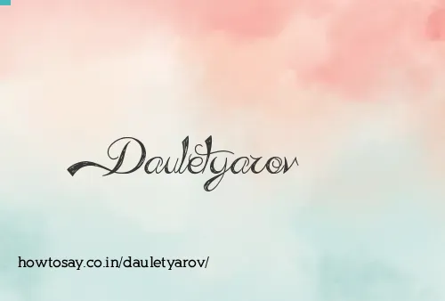 Dauletyarov