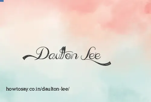 Daulton Lee