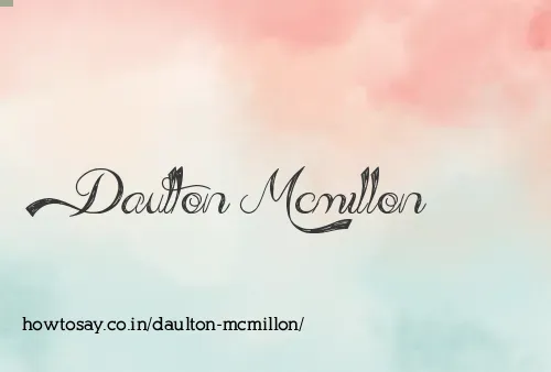 Daulton Mcmillon