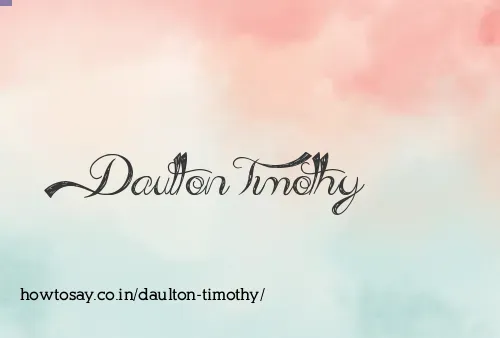 Daulton Timothy