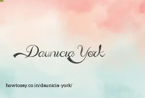 Daunicia York