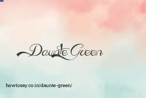 Daunte Green