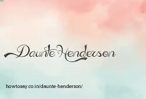 Daunte Henderson