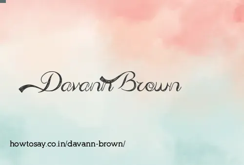 Davann Brown