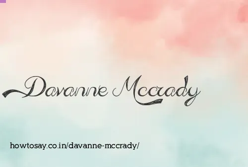 Davanne Mccrady
