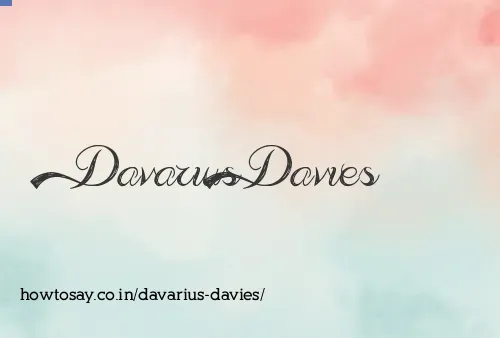 Davarius Davies