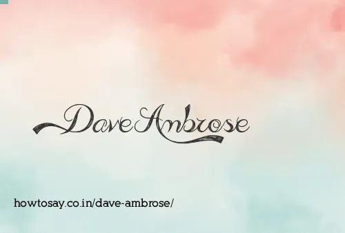 Dave Ambrose