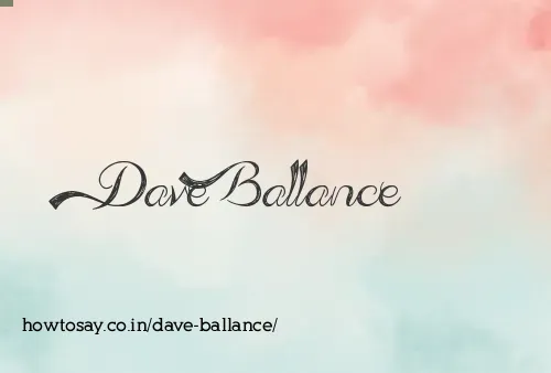 Dave Ballance