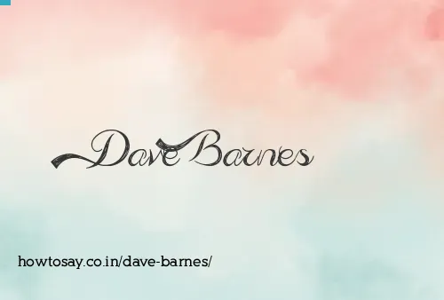 Dave Barnes