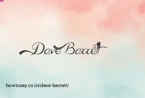 Dave Barrett