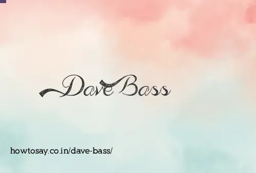 Dave Bass