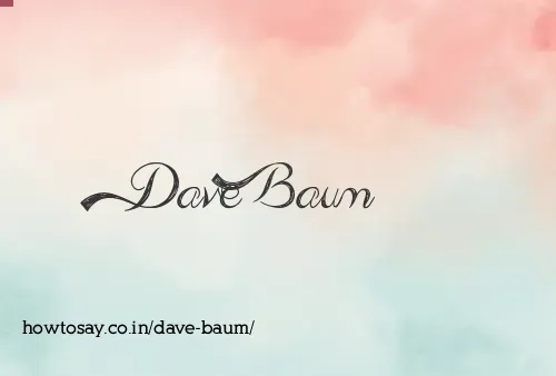 Dave Baum