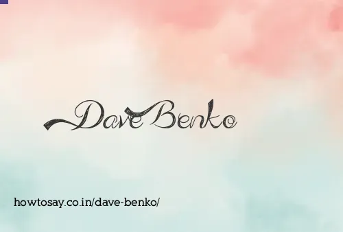 Dave Benko