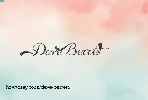 Dave Berrett