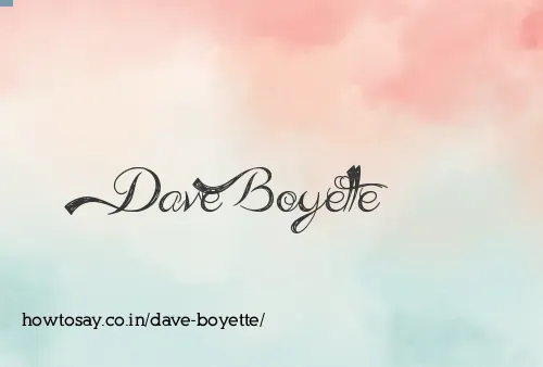 Dave Boyette
