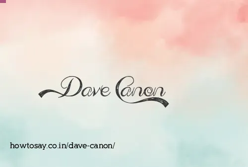 Dave Canon