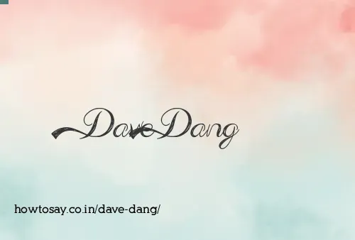 Dave Dang