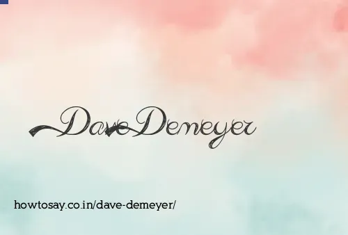 Dave Demeyer