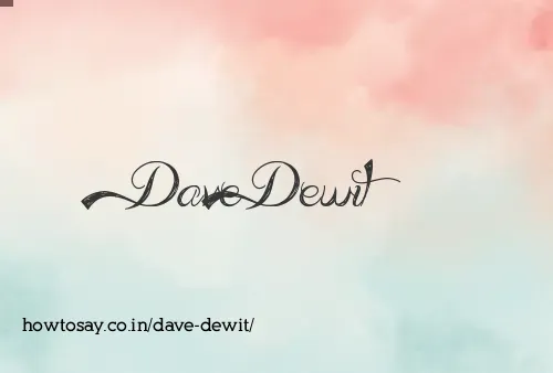 Dave Dewit