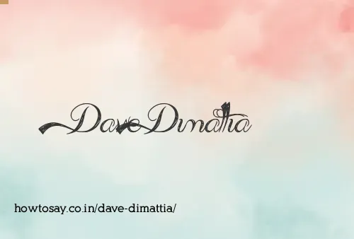 Dave Dimattia