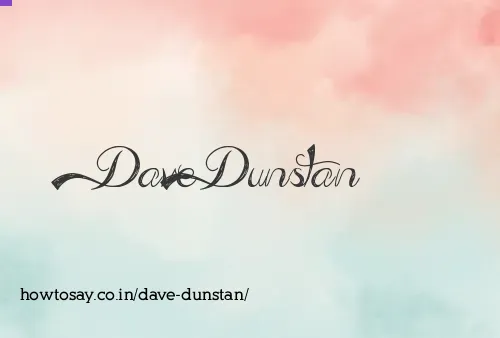 Dave Dunstan