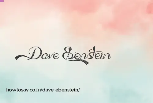 Dave Ebenstein