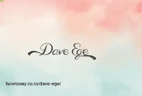 Dave Ege