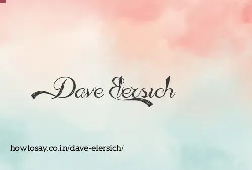 Dave Elersich