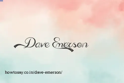 Dave Emerson