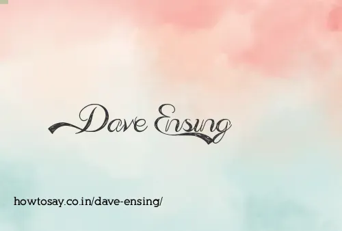 Dave Ensing