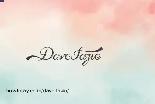 Dave Fazio