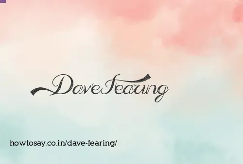 Dave Fearing