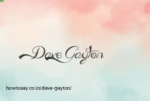 Dave Gayton