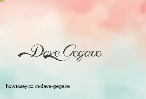 Dave Gegare