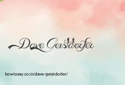 Dave Geistdorfer