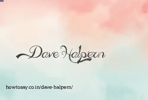 Dave Halpern