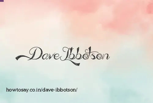 Dave Ibbotson