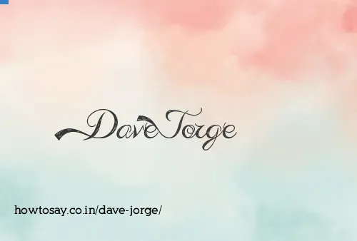 Dave Jorge